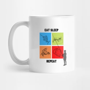 Eat, Sleep, Fish, Repeat Mug